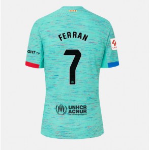 Barcelona Ferran Torres #7 Koszulka Trzecich Kobiety 2023-24 Krótki Rękaw